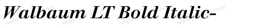 Walbaum LT Bold Italic字体转换